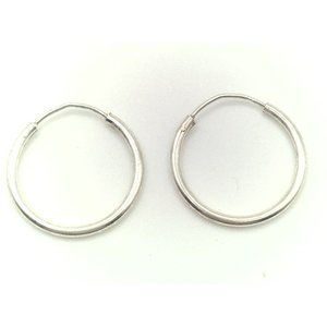 Sterling Silver 925 Stamped Small Thin Hoop Earrings